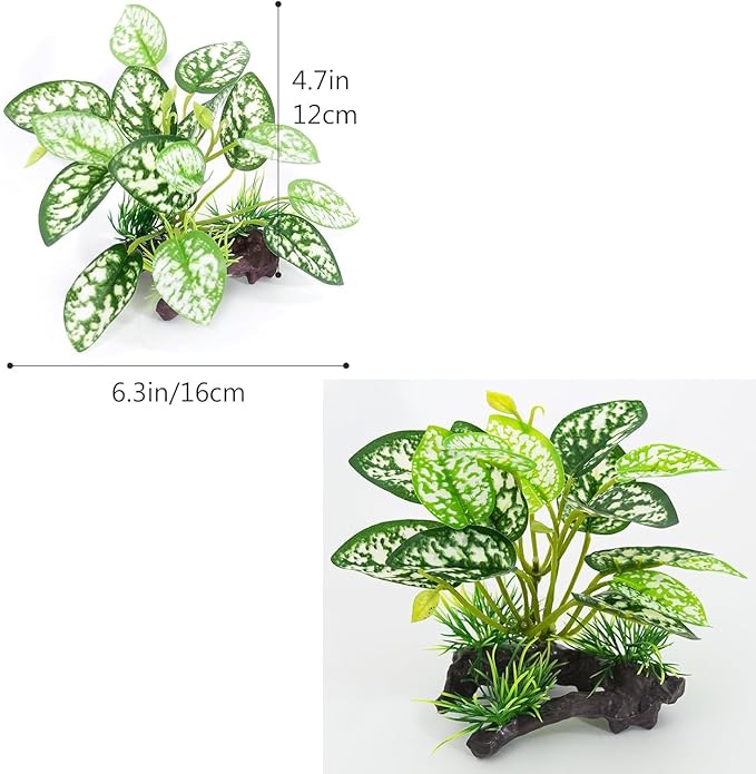 3PCS Artificial Fish Tank Plants Silk Aquarium Plants for Betta Fish