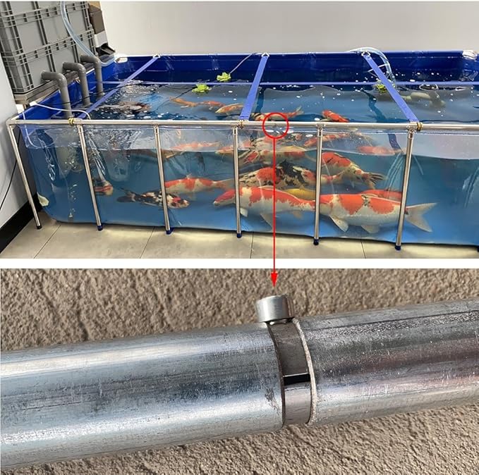 Breeding Water Tank for Goldfish Display Show Tank - Backyard Aquarium Pool Pond with Transparent Viewing Panel, PVC Canvas, Steel Frame, and Drain Valve for Stunning Aquatic