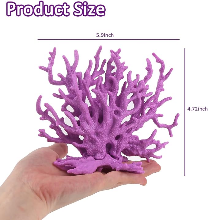 5 Pcs Coral Reef Decor Artificial Plastic Fake Faux Plants Aquarium Coral Fish Tank Decoration