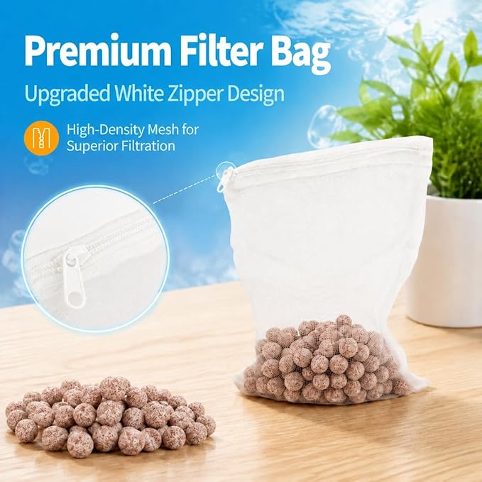 Sukh 30oz Ceramic Bio Balls - 4 Bags Fish Tank Sphere Filter Media Nano-Tech Bio-Spheres Bio Media for Aquarium,Fish Tank Sump,Pond,Freshwater,Canister Filter and Koi Ponds
