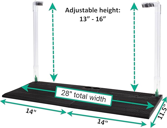 Penn-Plax Undergravel Aquarium Filter for 20 (Long) - 29 Gallon Tanks – Two 14” x 11.1” Plates – Under Gravel System for Clear, Clean Water – Safe for Freshwater and Saltwater Tanks