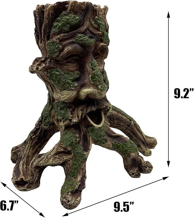 Tfwadmx Large Aquarium Driftwood Decaying Trunk Terrarium Resin Hollow Tree Root Log Ornament Decoration Fish Tank Hideouts Climbing Habitat Accessories for Bearded Dragon Snake Chameleon Reptile