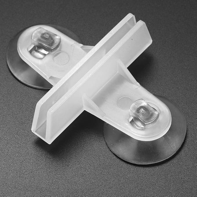 Tnfeeon 20PCS Plastic Fish Separator, Aquarium Breeding Suction Cup Glass Cover Separating Divider Support Clip Bracket