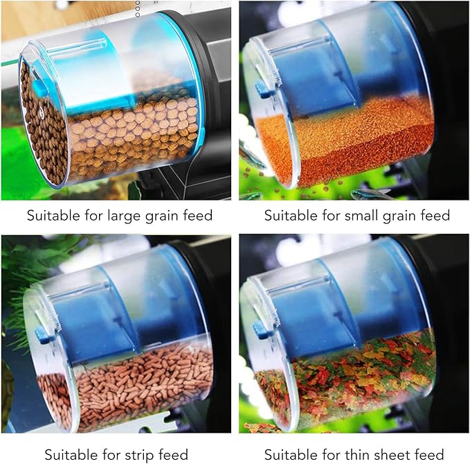 Automatic Fish Feeder for Aquarium, Fish Food Timer Dispenser, Auto Fish Food Dispenser for Vacations, Holidays