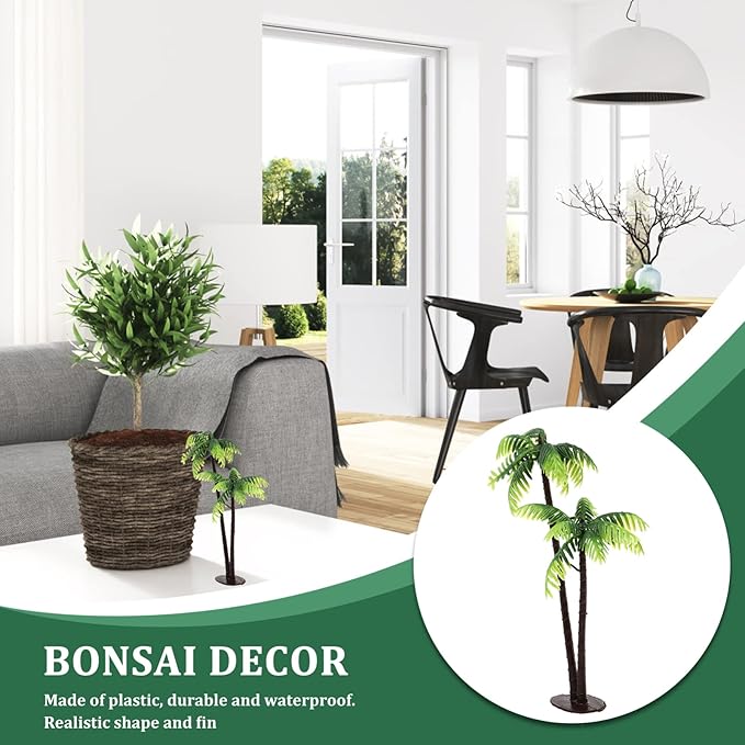 BESPORTBLE 3 Pcs Artificial Coconut Tree - Plants for Fish Tank, Fake Palm Trees Aquarium Fish Tank Micro Landscape Scenery Decoration