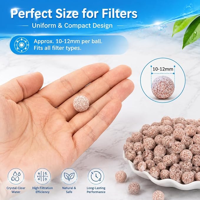 Sukh 30oz Ceramic Bio Balls - 4 Bags Fish Tank Sphere Filter Media Nano-Tech Bio-Spheres Bio Media for Aquarium,Fish Tank Sump,Pond,Freshwater,Canister Filter and Koi Ponds