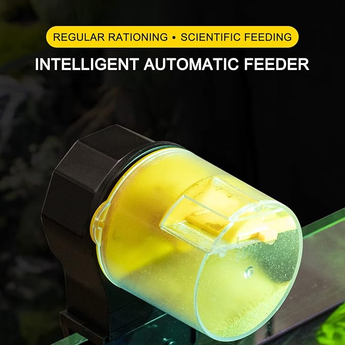 Automatic Fish Feeder for Aquarium Poison Proof and Precision Feeding Betta Vacation Feeder, USB Rechargeable Auto Fish Food Dispenser (Blue)