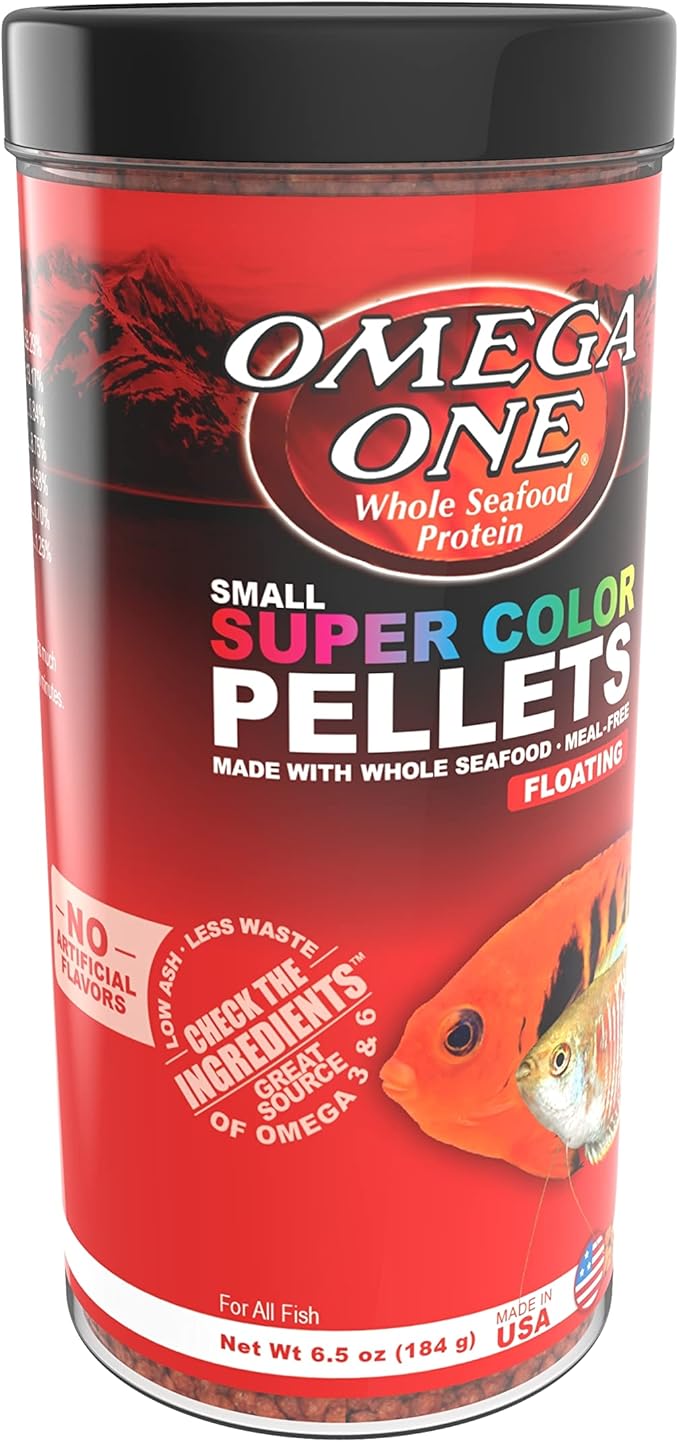 Omega One Super Color Floating Pellets, 3mm Pellets, 6.5 oz