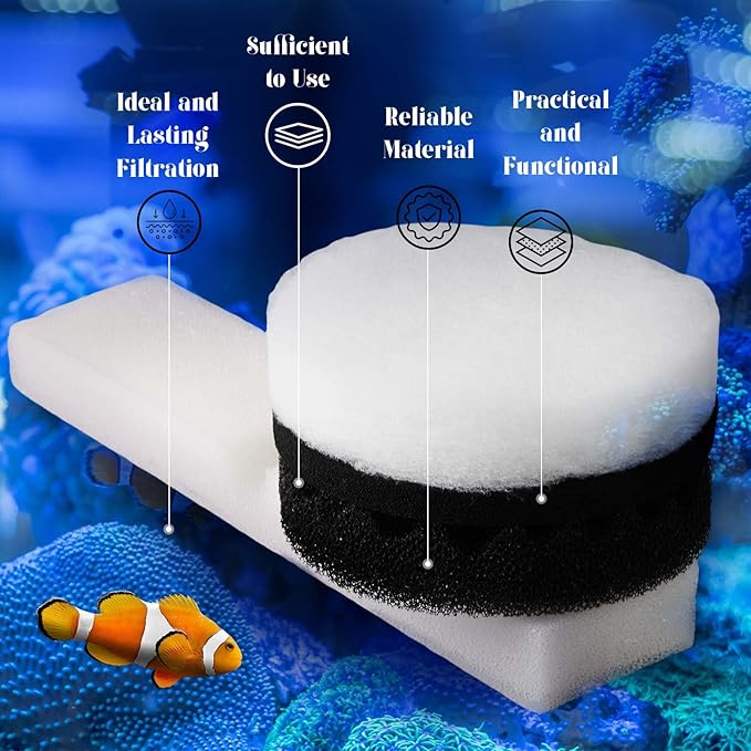 Threlaco 38 Pcs Compatible with Fluval Fx4/Fx5/Fx6, Aquarium Filter Media Kit, Carbon Foam Pad, Bio Sponge Pads, Activated Carbon, Foam Block, Water Polishing Pad, Media Bag, Silicone Lube