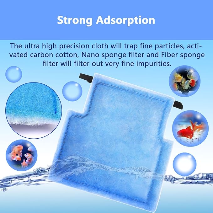 12 Pcs Aquarium Filter Cartridge,Compatible with Aqua-Tech 5-15 Gallon Power Filters- Fish Tank Filter Replacement for EZ-Change #1