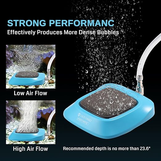 XpertMatic Aquarium Air Stone, 2 Inch Fish Tank Air Stone Disc, Nano Aquarium Bubble Stone, Ultra-High Dissolved Bubbler Airstone for Aquarium Fish Tank, and Hydroponic, SainSmart Air Pump Accessories