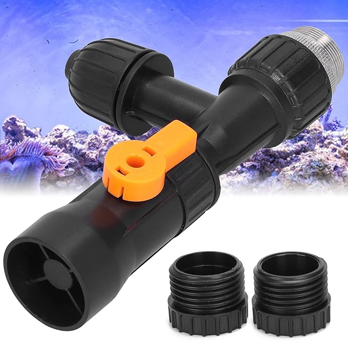 Fish Tank Water Changer,Siphon Fish Tank Vacuum Gravel Cleaner Aquarium Quick Water Changer with 2 Faucet Adapters for Aquarium Quick Water Change, Black