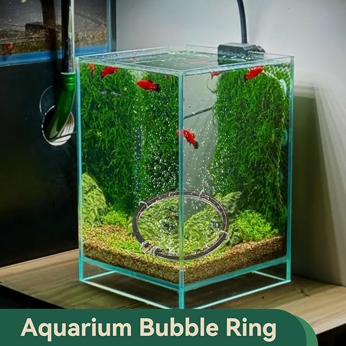 Cyrank Aquarium Air Diffuser, Round Air Bubble Diffuser Rings Round Bubble Stone Aquarium Aerator Bubble Stone Aquarium Air Stone Disc for Aquarium and Fish(25cm)