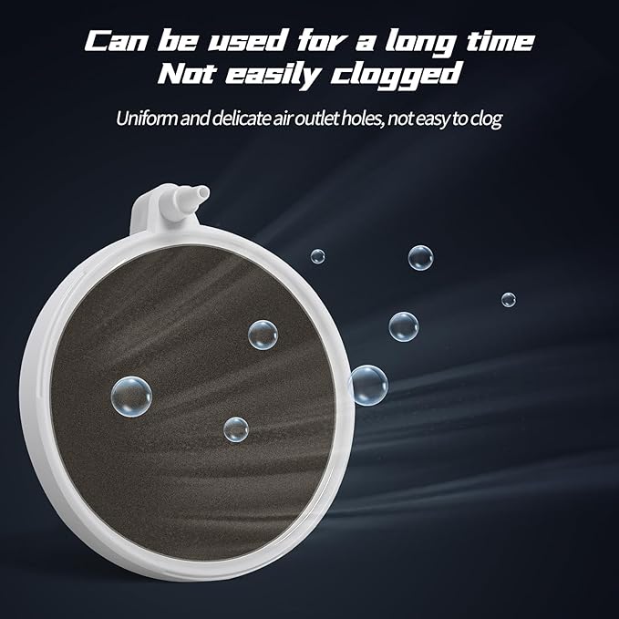UPETTOOLS Aquarium Air Stones - 5 Inch Fish Tank Bubbler Stone, Ultra-High Dissolved Oxygen Diffuser Nano Airstone Aerator for Fish Tanks 80 to 130 Gallon with Airline Tubing Accessories