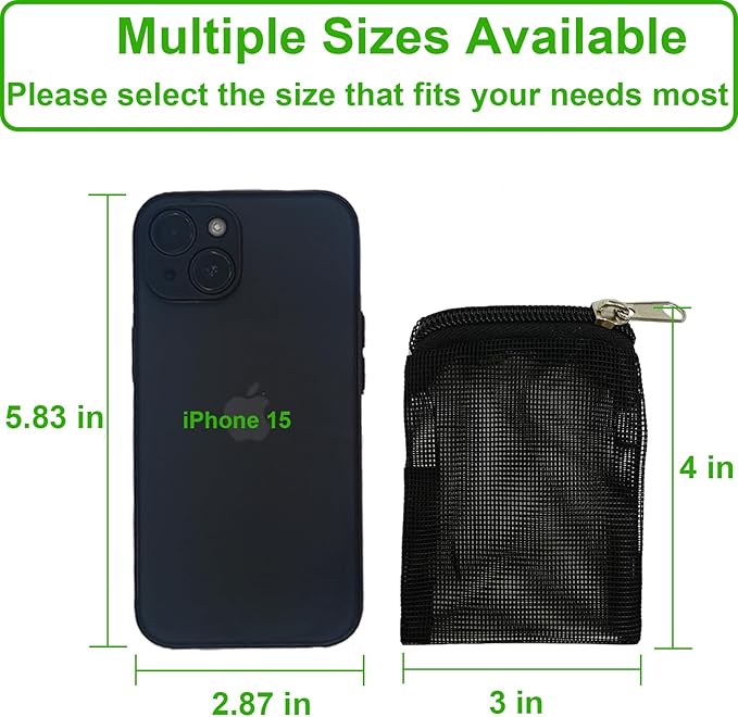 10 Pcs 3" x 4" Aquarium Filter Media Bags Small, Mini Fish Tank Media Mesh Filter Bags for Activated Carbon, Ceramic Media Rings, Mesh Reusable Bags with Zipper Black