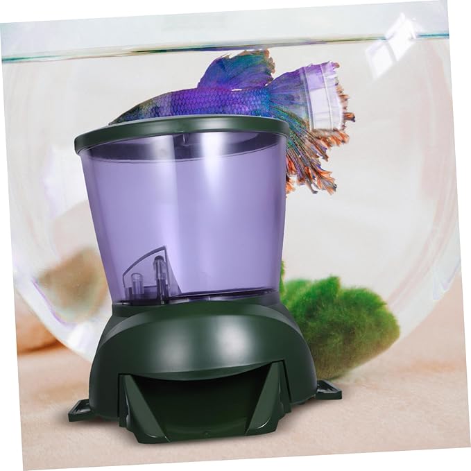 Automatic Fish Feeder with LCD Display Timing and Quantitative Feeding for Small Ponds and Aquariums Pellet Food Dispenser for Up to Days Battery Operated Without Batteries