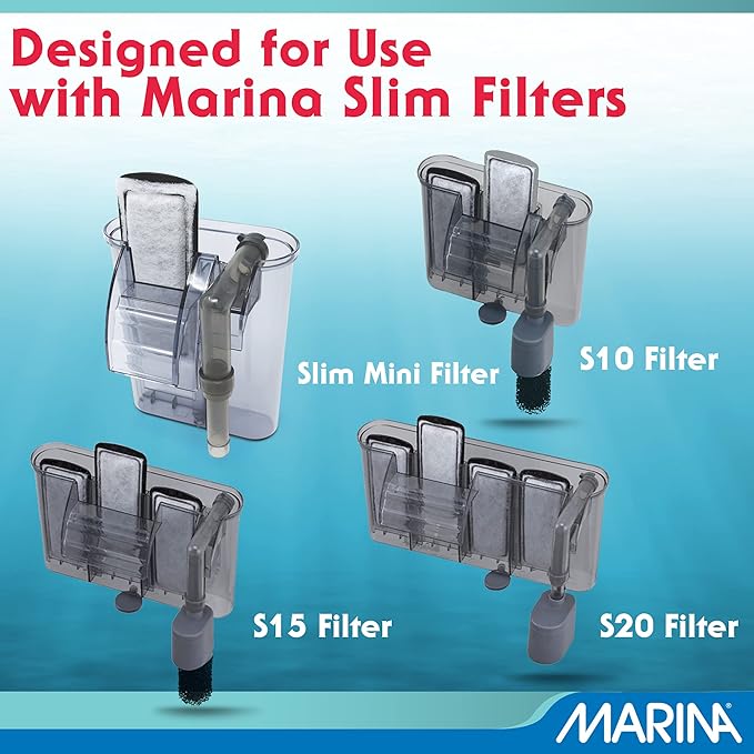 Marina Bio Clear Ceramic Replacement Cartridge for Slim Filters, 3 Pack – Optimal Filtration for a Healthy Aquarium,White