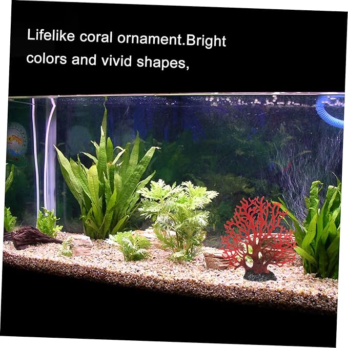 SUPVOX 1pc Artificial Coral Aquarium Coral Ornaments Landscaping Decor Resin Coral Adornment Fish Tank Coral Decor Tabletop Ornament Red Coral Ornament Red Coral Adornment, 22.5X20CM