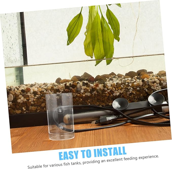 Acrylic Fish Feeder for Aquarium Automatic Feeding Tool Strong Cup Multi-Purpose Shrimp and Fish Feeding Bowl Clear Design for Easy Use