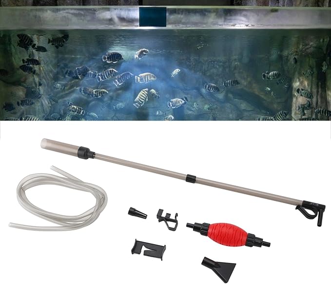 Aquarium Siphon Vacuum Cleaner Efficiently Cleans Gravel Sand for Fish Tank Water Changer