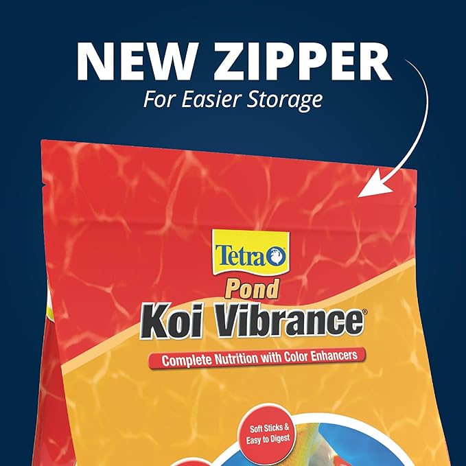 TetraPond Koi Vibrance Soft Sticks, Floating Pond Fish Food for Koi Fish and Ornamental Goldfish, 2.42 lbs