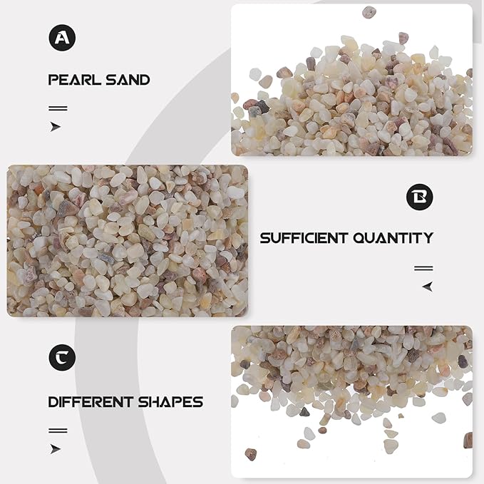Aquarium Gravel Fish Tank Rocks Natural Polished 1kg Black and White Mini Gravel for Freshwater Plants and Decorative Aquarium Sand