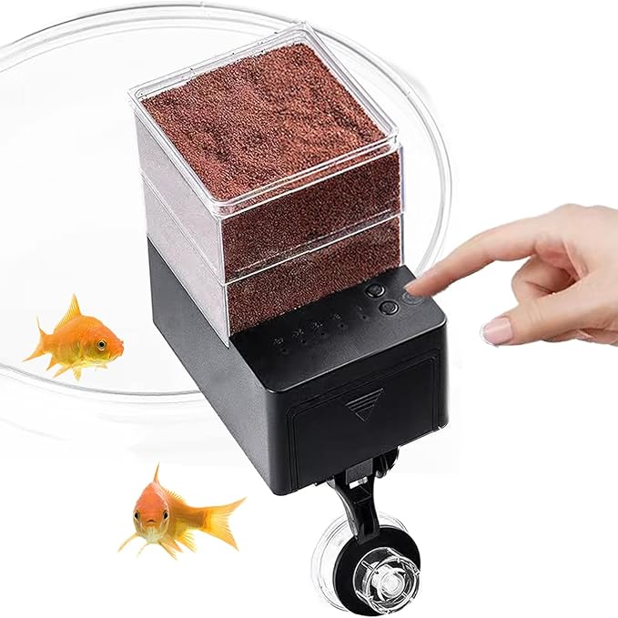 Fish Feeder - 5-Speed Intelligent Automatic Feeder | Adjustable Airtight Aquarium For Tanks And Ponds; Ideal For Fish, Turtles, Bettas, Shrimp And More: Schedules