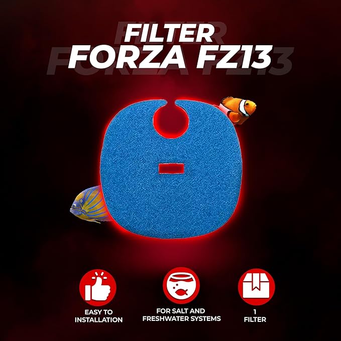 AquaTop Coarse Blue Filter Sponge with Bag & Header - Fits FZ13 Canister Filter - Traps Large Dirt for Cleaner Water – Ideal for Fresh & Saltwater