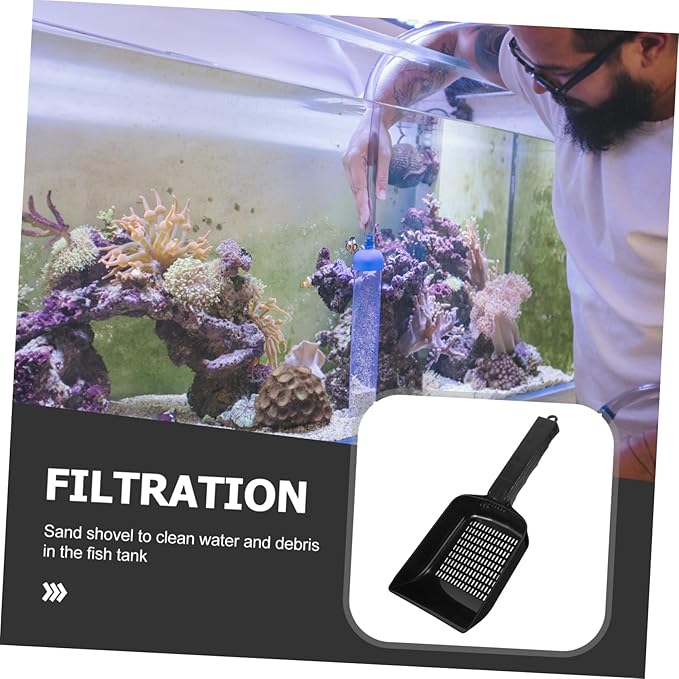balacoo Aquarium Gravel Sand Shovel Cleaning Tool for Fish Tank Maintenance Efficient Sediment Removal Strainer Design for Easy Cleaning