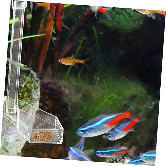 Toddmomy Aquarium Fish Feeder Tube with Feeding Ring 35cm Automatic Fish Tank Feeder Vacation Feeding Aquarium Supplies