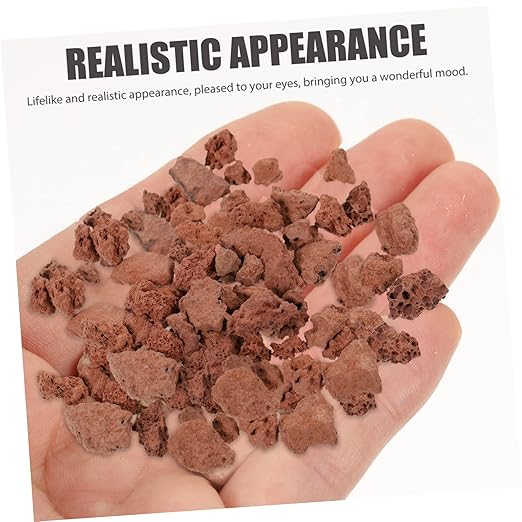 FRCOLOR 1bag Miniature Decorative Stone for Fish Tanks Sand Table and Model Railroads Bag of Volcanic Rocks for Landscape and Scenery Decor