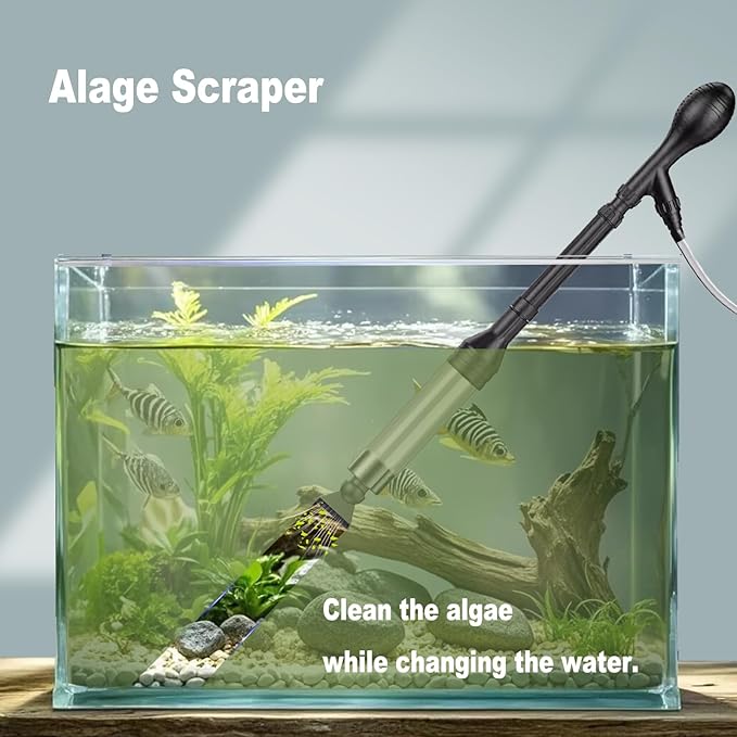 Carefree Fish Aquarium Gravel Cleaner 6Ft Hose Fish Tank Water Changer Sand Vacuum Adjustable Length ABS(for 20~100Gal Tank) 2026 New Upgrade Version