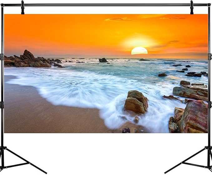 Ocean Beach Aquarium Background Sunset Beach Waves Fish Tank Background Ocean Seascape Dawn Landscape Beach Terrarium Backgrounds Seacoast Seascape Wave Seashore Reptile Tank Backgrounds 48x20in