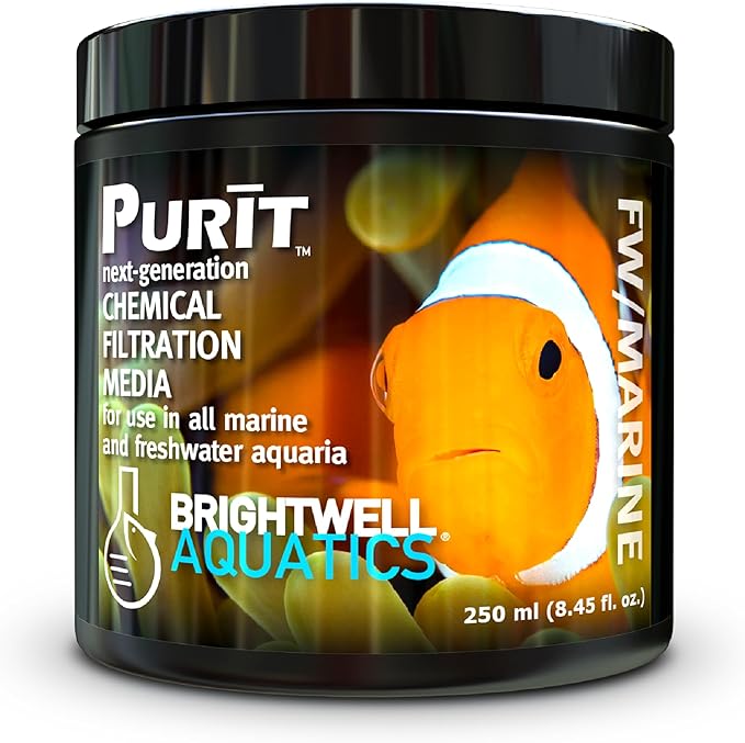 Brightwell Aquatics - Purit Next-Generation Chemical Filtration Media - for use in All Marine and Freshwater Aquaria - Aquarium Water Treatments, 8.45 fl oz