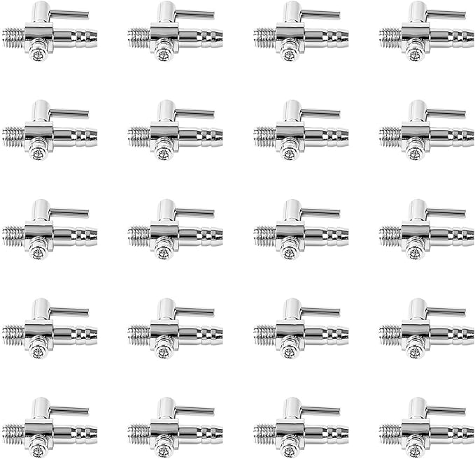 AQUANEAT 20pcs Aquarium 1 Way Thread Valves, Air Flow Control Valves, Manifolds Distributor for Pumps Fish Room Air Systems