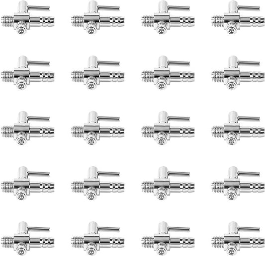 AQUANEAT 20pcs Aquarium 1 Way Thread Valves, Air Flow Control Valves, Manifolds Distributor for Pumps Fish Room Air Systems