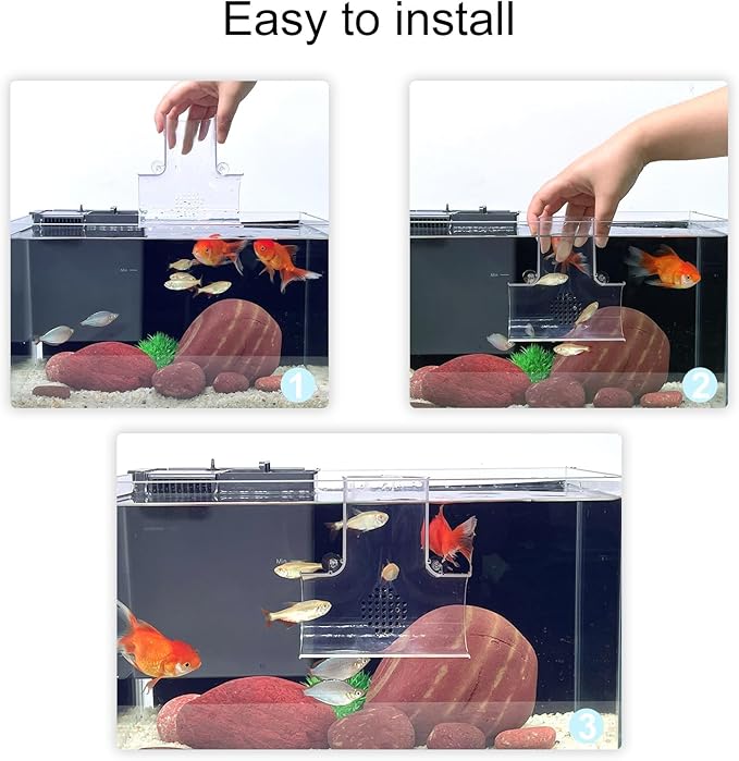 Aquarium Decorations Fish Tank Accessories for Shrimp Cichlid Hiding Breeding, Small Fish Bowl Hide Decoration, Acrylic Tube Tunnel for Betta Fish Tank Decorations, Aquarium Hideout with Suction Cups