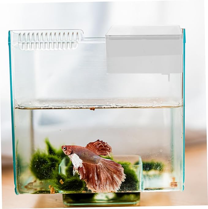 POPETPOP 1set Automatic Aquarium Fish Food Dispenser Silent Fish Feeder for Scheduled Feeding for Small Tanks No Batteries Required Standby Led Alert