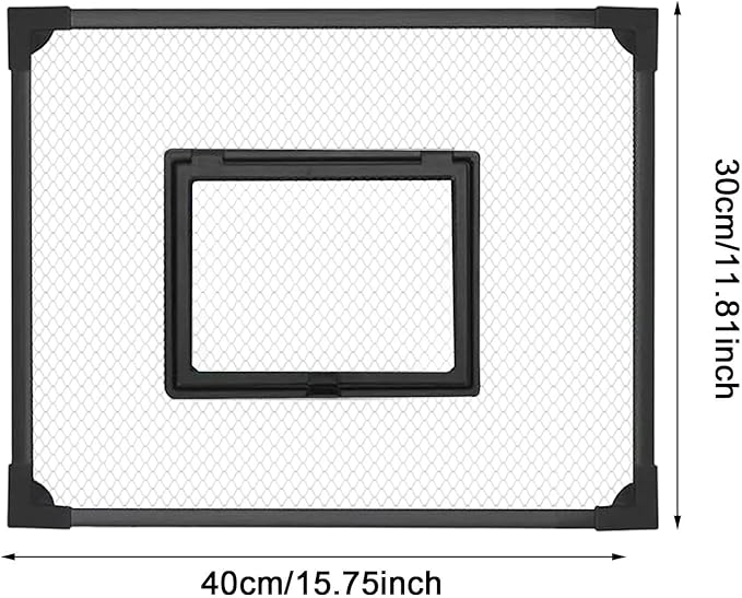 Aquarium Cover Made of 5 Mm Thick Mesh, Versatile, Wear-Resistant Accessory with Feeding Window, 40cmx30cm