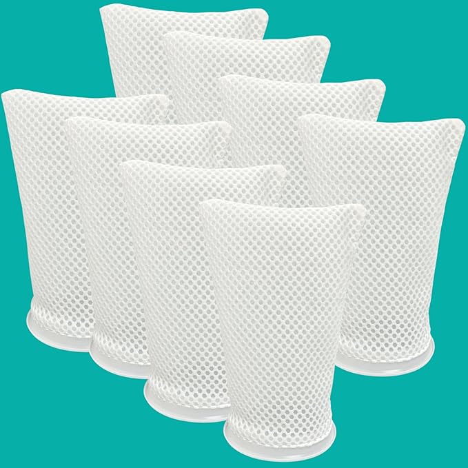 8 Pcs 7 Inch Filter Socks 150 Micron, Honeycomb 3D Filter Socks for Saltwater Aquarium, Sump Filter Sock, Reef Filter Sock Bags