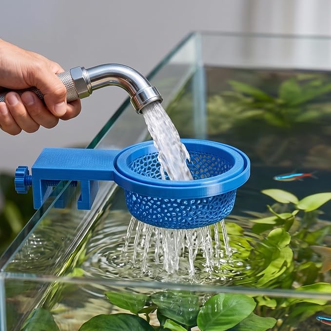 Aquarium Baffle Water Change Diffuser, Extra Large Spill-Proof Tool for Rimless & Rimmed Fish Tanks, Safely Protects Decorations, Substrate and Plants During Water Changes(Extra Large Size)