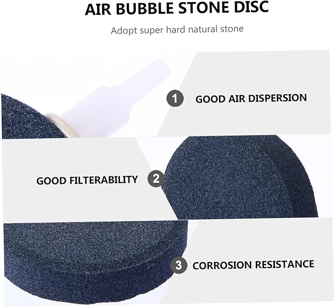 UPKOCH 4Pcs Air Bubble Stone Disc for Fish Tank Durable Oxygen Stones for Freshwater Saltwater Aquariums for and Hydroponics High Air Dispersion Corrosion