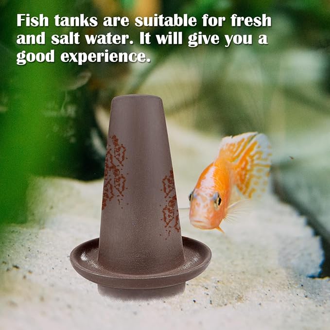 Sand Fish Breeding Cones Cave, Ceramic Spawning Breed Cone Spawning Slates Fish Tank Spawning Breed Cone for Discus Angelfish (Medium)