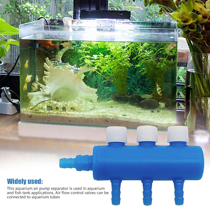 Aquarium Air Tubing Valves – Air Pump Splitter Control, Adjustable Lever Distributor | Airline Tube Connectors Fittings For Fish Tank Bubblers, Aquatic Systems, Airs Flow Management And Oxygen Supply