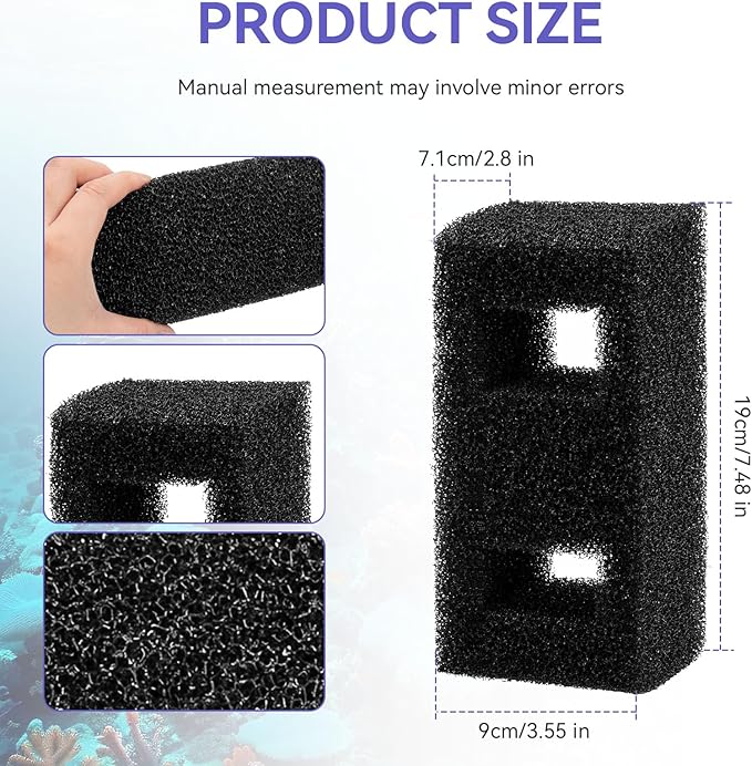 10532 Aquarium Filter Media Replacement for Fluval Spec/Evo Series Foam Filter Block, for Evo 13.5 US Gal. (52 L) Aquarium (10531), Spec 16 US Gal, (60 L) Aquarium (10525)