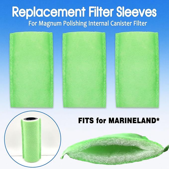 xcivi 9PCS Accessories Compatible with Marineland Magnum ML90770 Canister Filters, Media Filter Bags Activated Carbon, Polishing Internal Canister Filter for MarineLand Magnum Micron Cartridge PA0140