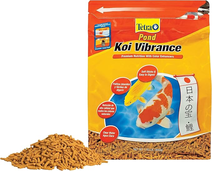 TetraPond Koi Vibrance 1.43 Pounds, Soft Sticks, Floating Pond Food