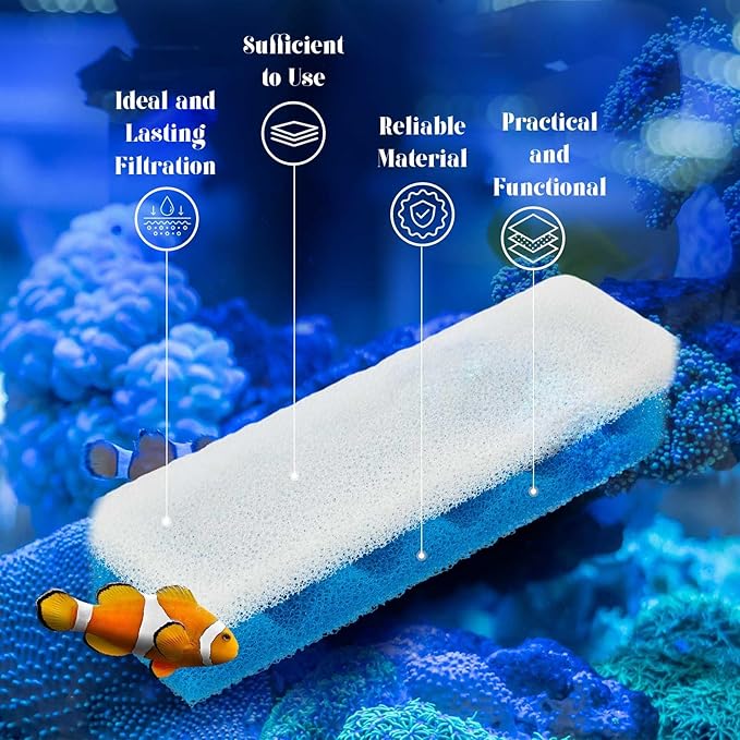 Threlaco 74 Pcs Canister Filter Media Kit Compatible with Fluval 406/407 Filter, Including Foam Pads, Water Polishing Pad, Activated Carbon, Nitrite/Phosphate/Ammonia Remover, Mesh Bag, 2 Ceramic Ring