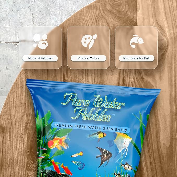 Pure Water Pebbles Lasernite Glo Aquarium Gravel - 5 lbs - Non-Toxic, Colorfast, Vibrant Substrate for Aquariums, Terrariums, Ponds & Crafts