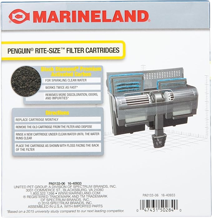 Marineland Penguin Bio-Wheel Replacement Filter Cartridges, Rite-Size C, 6 Count